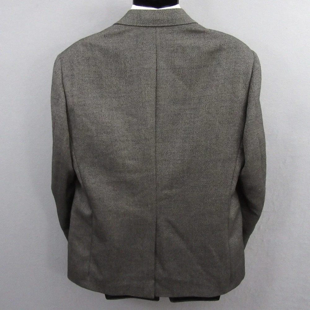 Oak Creek Sport Coat 42S Gray Birdseye Tweed Single Vent 100% Lambswool